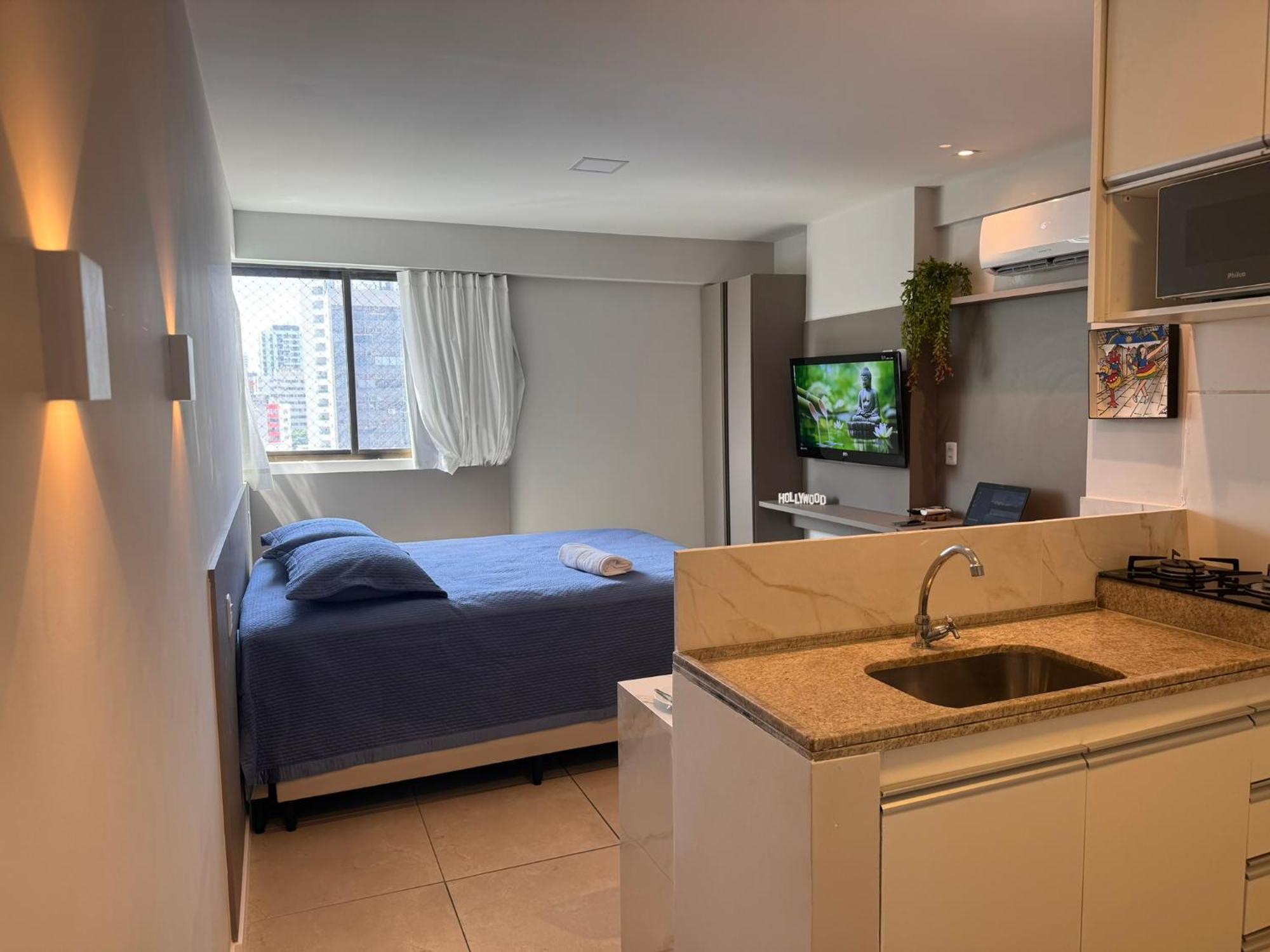 Flat Localizado A 200M Shopping Recife, Bem Perto Da Praia De Boa Viagem E Com Wi-Fi 400Mbps Bagian luar foto